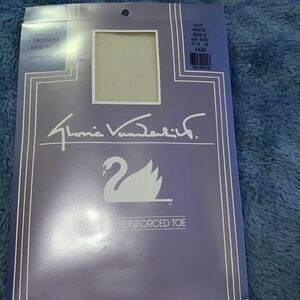 Vintage Gloria Vanderbilt Pantyhose Size D Off White